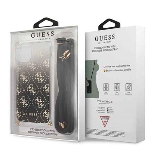 Guess mintás szilikon tok, hátlap vállpánttal iPhone 11
