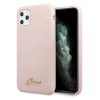 Guess iPhone 11 Pro Max szilikon soft-touch tok, hátlap RÓZSASZÍN