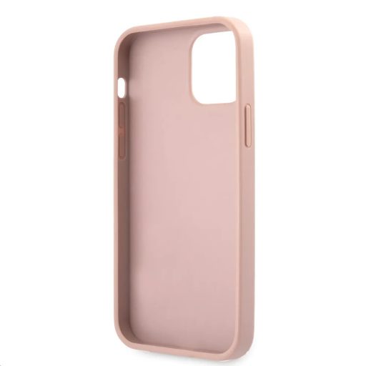 Guess logós bőrhatású tok, hátlap ROZÉARANY iPhone 12 Pro Max