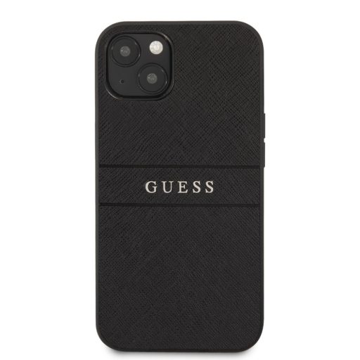 Guess bőrhatású FEKETE iPhone 13 tok, hátlap
