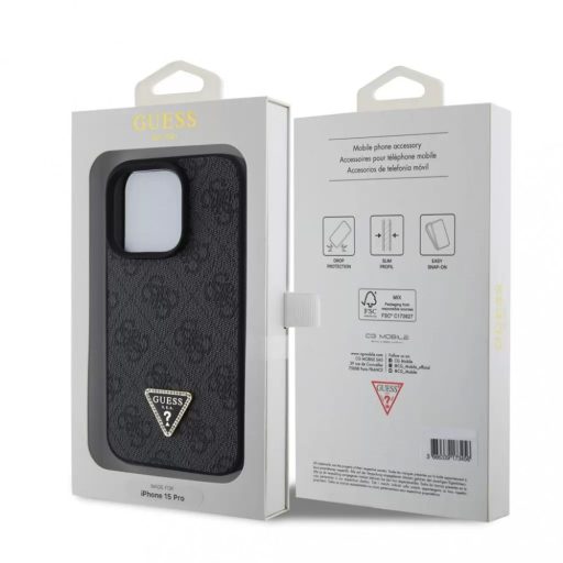Guess tok Fekete Apple Iphone 15 Pro készülékhez GUHCP15LP4TDPK
