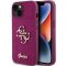 Guess Glitter Script Big 4G Apple iPhone 15 hátlap tok, lila GUHCP15SHG4SGU