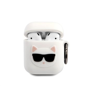 Karl Lagerfeld Choupette Apple Airpods tok FEHÉR