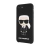 Karl Lagerfeld Szilikon soft-touch tok, hátlap FEKETE iPhone 8 / 7 / SE
