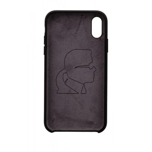 Karl Lagerfeld Szilikon soft-touch tok, hátlap FEKETE iPhone 8 / 7 / SE