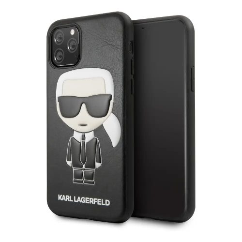 Karl Lagerfeld iPhone 11 Pro bőrhatású tok, hátlap FEKETE