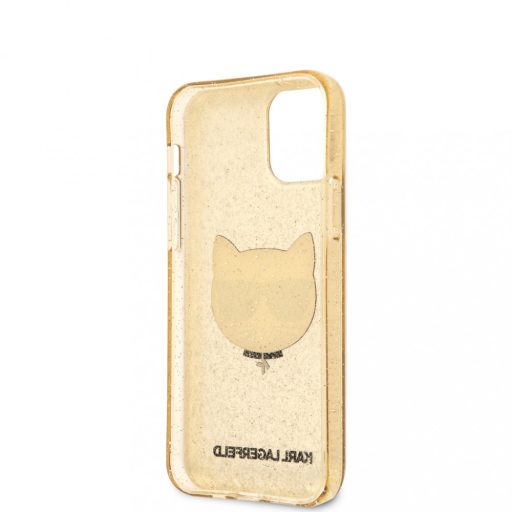 Karl Lagerfeld Choupette mintás tok, hátlap ARANY iPhone 11