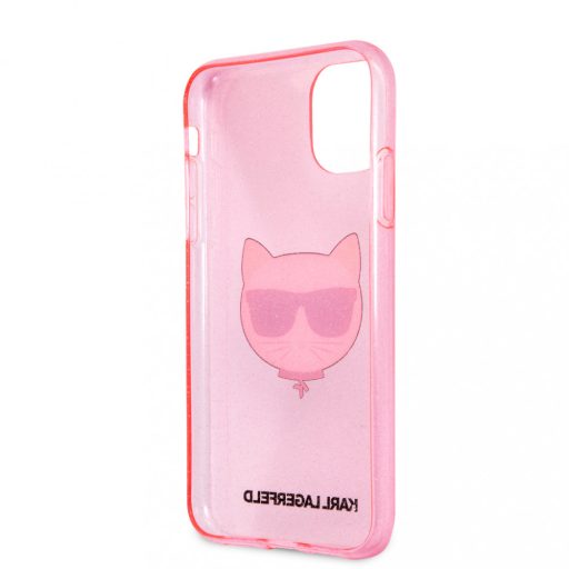 Karl Lagerfeld Choupette mintás tok, hátlap RÓZSASZÍN iPhone 11
