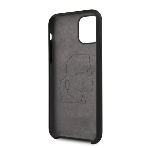 Karl Lagerfeld szilikon soft-touch tok, hátlap FEKETE iPhone 11