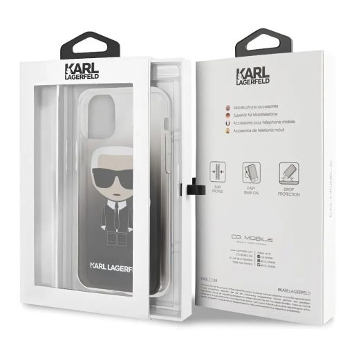 Karl Lagerfeld iPhone 11 Karl mintás átlátszó szilikon tok, hátlap