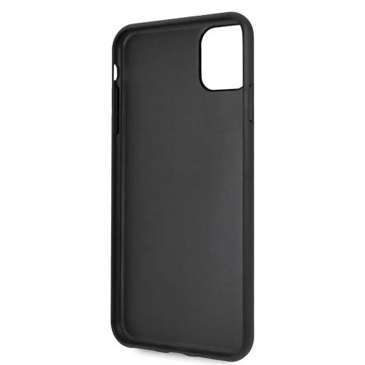 Karl Lagerfeld iPhone 11 Pro Max Karl mintás bőrhatású tok, hátlap FEKETE