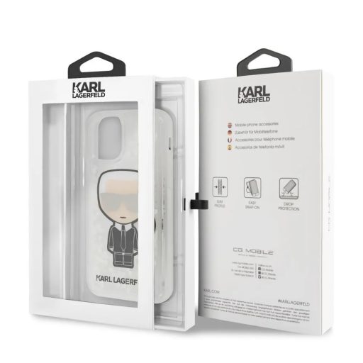 Karl Lagerfeld Karl mintás glitteres folyós szilikon tok, hátlap iPhone 11 Pro Max