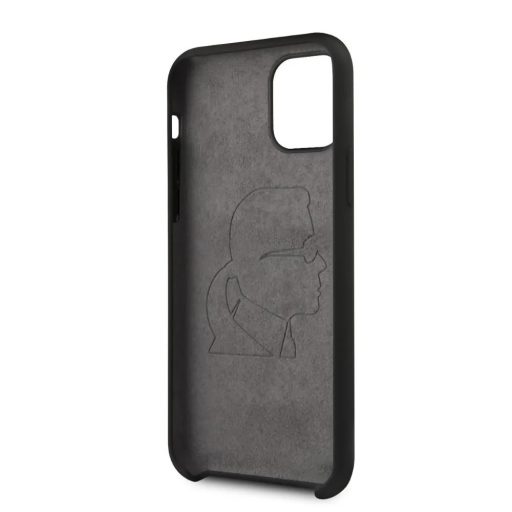 Karl Lagerfeld szilikon soft-touch tok, hátlap FEKETE iPhone 11 Pro Max