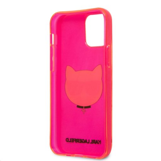Karl Lagerfeld choupette mintás tok, hátlap PINK iPhone 12 Pro Max