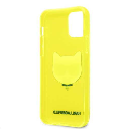 Karl Lagerfeld choupette mintás tok, hátlap SÁRGA iPhone 12 Pro Max