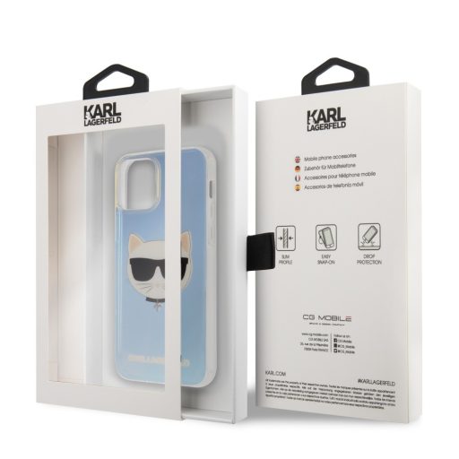 Karl Lagerfeld Choupette mintás színváltós tok, hátlap iPhone 12 Pro Max
