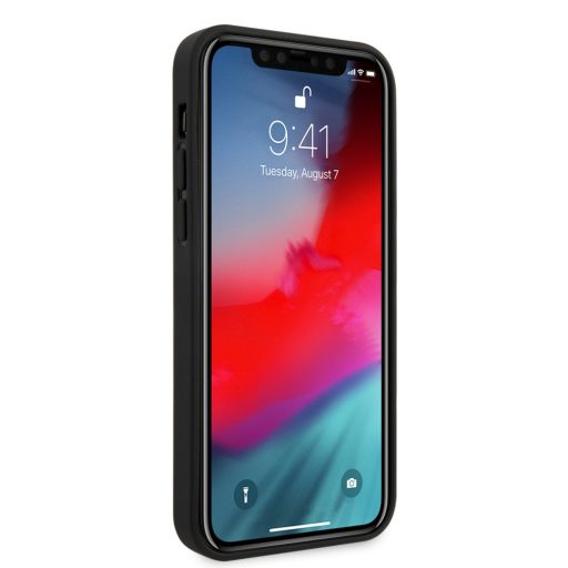 Karl Lagerfeld karl mintás csillogós tok, hátlap FEKETE iPhone 12 Pro Max