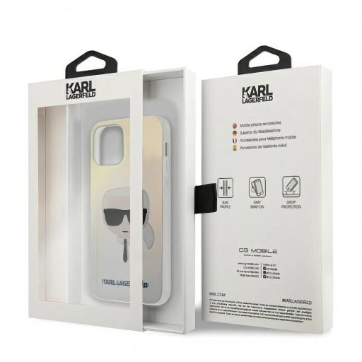 Karl Lagerfeld Karl mintás színváltós tok, hátlap iPhone 12 mini