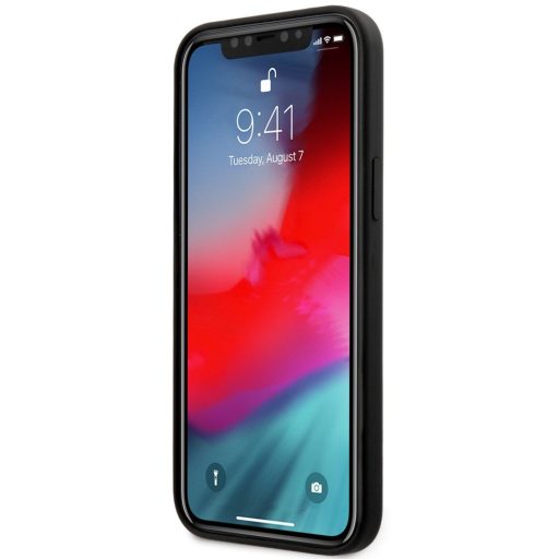 Karl Lagerfeld karl mintás szilikon soft-touch tok, hátlap fekete iPhone 12 mini