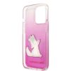 Karl Lagerfeld choupette mintás Rózsaszín iPhone 13 Pro Max tok, hátlap