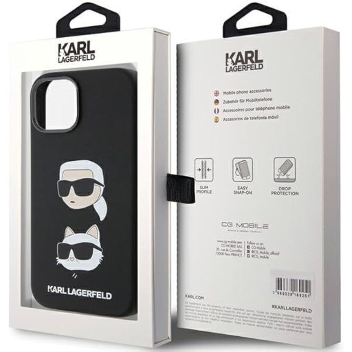 Karl Lagerfeld tok fekete KLHCP15MSDHKCNK Apple Iphone 15 Plus készülékhez