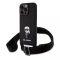 Karl Lagerfeld tok + crossbody strap fekete KLHCP15XSASKNPBK Apple Iphone 15 készülékhez