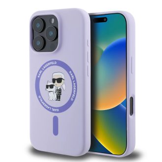   Karl Lagerfeld tok lila KLHMP16LSCMKCRHU Apple Iphone 16 Pro készülékhez