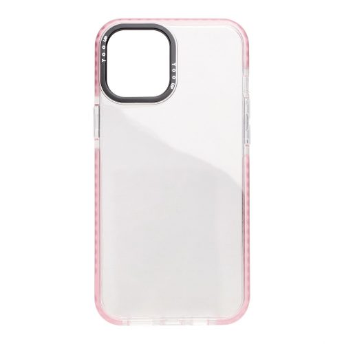 YOOUP iPhone 12 Pro Max tok, hátlap rózsaszín kerettel