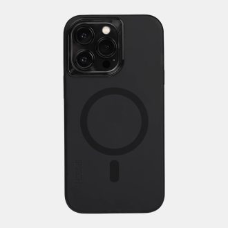   Skech Hard Rubber MagSafe fekete ütésálló iPhone 15 Pro tok, hátlap