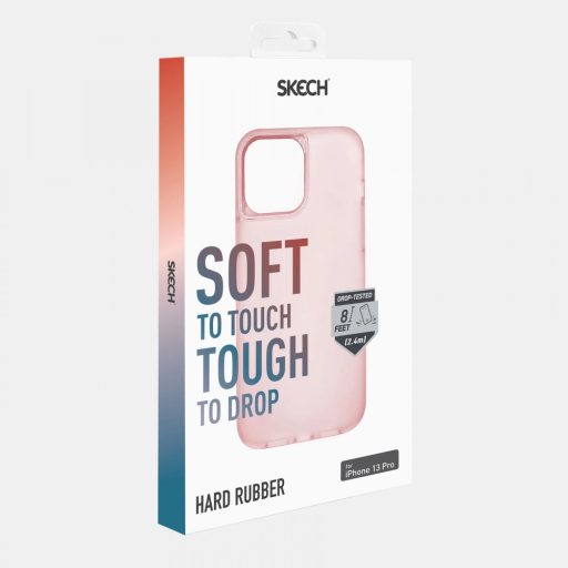 Skech Hard Rubber rózsaszín ütésálló iPhone 13 Pro Max tok, hátlap