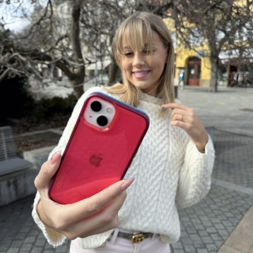 Skech Neon Cherry ütésálló iPhone 13 tok, hátlap
