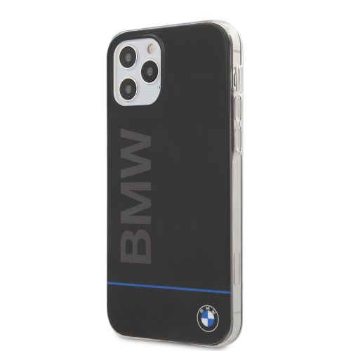 BMW eredeti tok, hátlap FEKETE iPhone 12 / 12 Pro