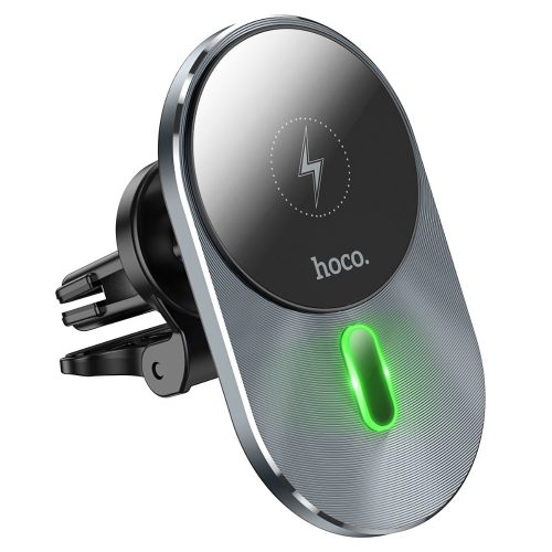 Hoco CA91 MagSafe rögzítésű autós telefon tartó QI vezeték nélküli töltővel (szellőzőrácsba rögzíthető)