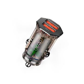  XO CC49 Gyors töltős Dupla USB autós töltő adapter FEHÉR