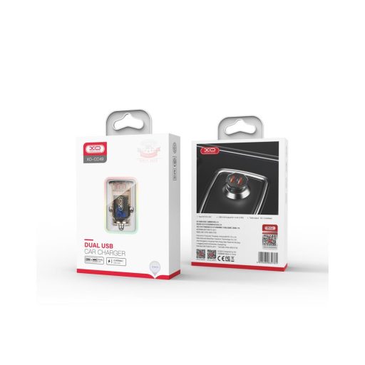 XO CC49 Gyors töltős Dupla USB autós töltő adapter FEHÉR