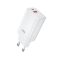 XO GaN 65W gyorstöltő adapter Type-C + USB, fehér