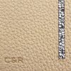 Cango & Rinaldi iPhone X / XS arany bőr tok fehér Swarovski kristályokkal