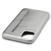 Cango & Rinaldi iPhone X / XS ezüst bőr tok fehér Swarovski kristályokkal