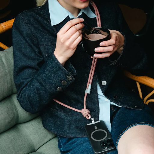 M.Craftsman Telefon Vállpánt Cross-Body Töltőkábellel Dark Pink