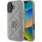 DKNY Apple iPhone 16 hátlap tok, szürke, dkhcp16spqdslg