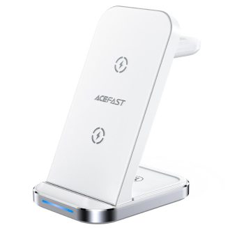   AceFast 15W E15 3 az 1-ben Qi vezeték nélküli töltőállomás iPhone, Apple Watch, Airpods készülékekhez FEHÉR