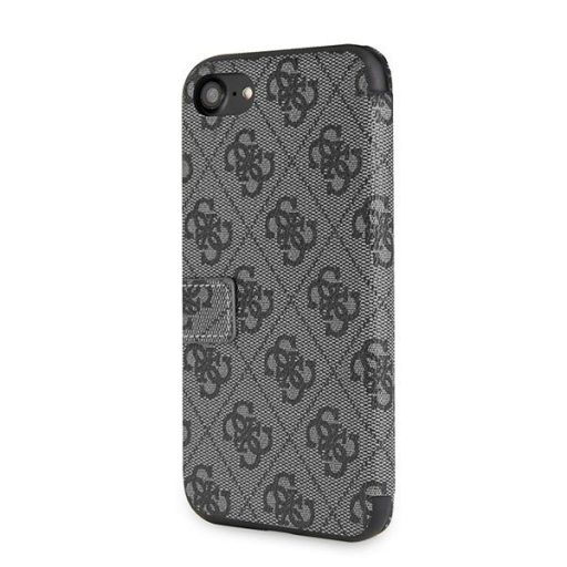 Guess szövet hatású flip, kinyithatós tok, hátlap SZÜRKE iPhone 8 / 7 / 6S / 6 / SE