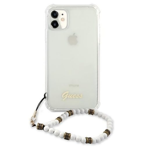 Guess iPhone 11 tok, hátlap levehető gyöngysorral