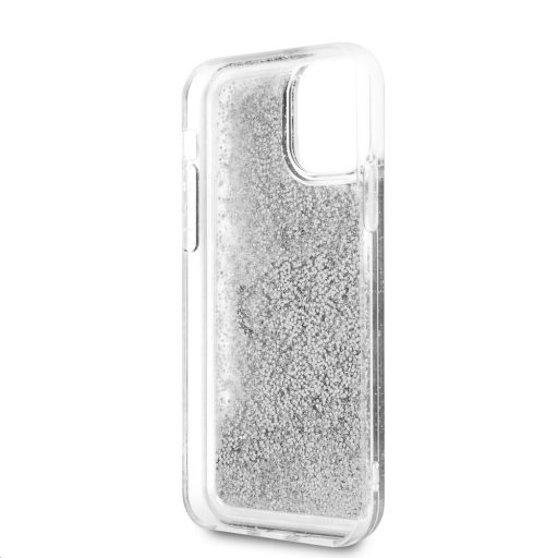 Guess glitteres folyós szilikon tok, hátlap EZÜST iPhone 11