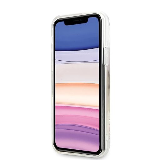 Guess logós glitteres folyós szilikon tok, hátlap iPhone 11