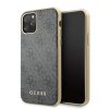 Guess szövet hatású tok, hátlap SZÜRKE iPhone 11 Pro Max