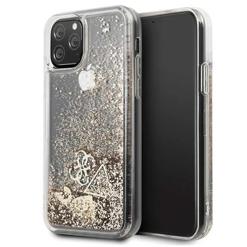 Guess glitteres, folyós szilikon tok, hátlap ARANY iPhone 11 Pro Max