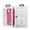Guess iPhone 11 Pro Max szilikon soft-touch tok, hátlap PINK