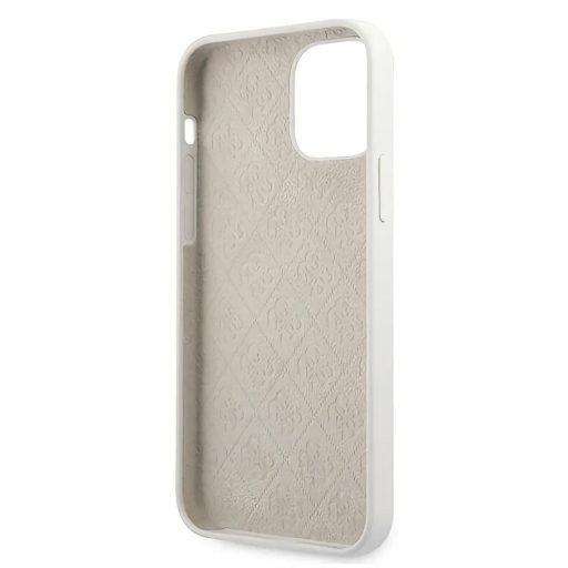 Guess szilikon soft-touch tok, hátlap FEHÉR iPhone 12 Mini