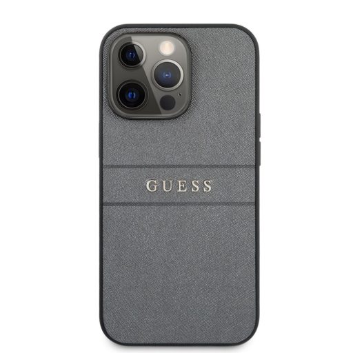 Guess bőrhatású SZÜRKE iPhone 13 Pro tok, hátlap